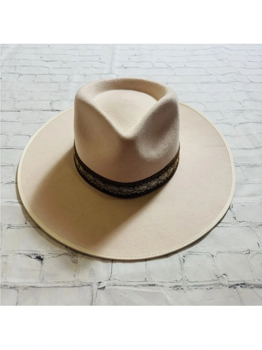 NWT Lack of Color Rancher Special Fedora Hat Cream Austrailian Wool 59 cm Large